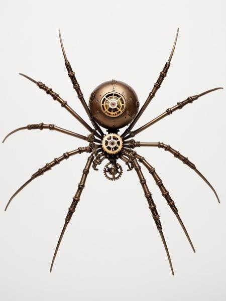 01291-99723179-_lora_steampunkXL_0.7_ steampunk, no humans, gears, simple background, spider,.png